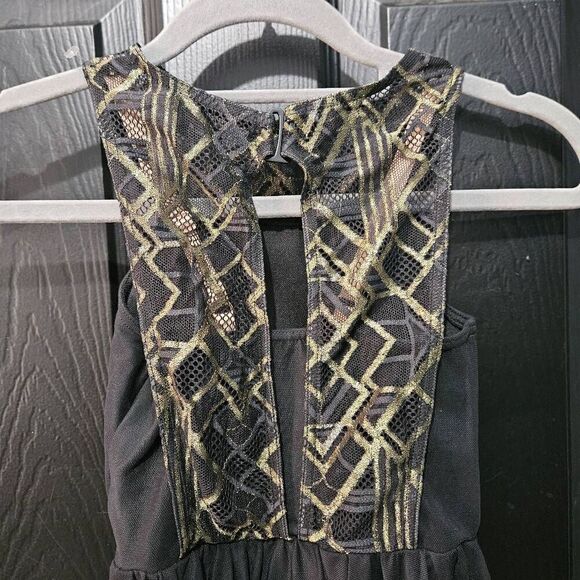 Weissman NWOT intermediate child dance costume black gold lyrical contemporary - Picture 8 of 11